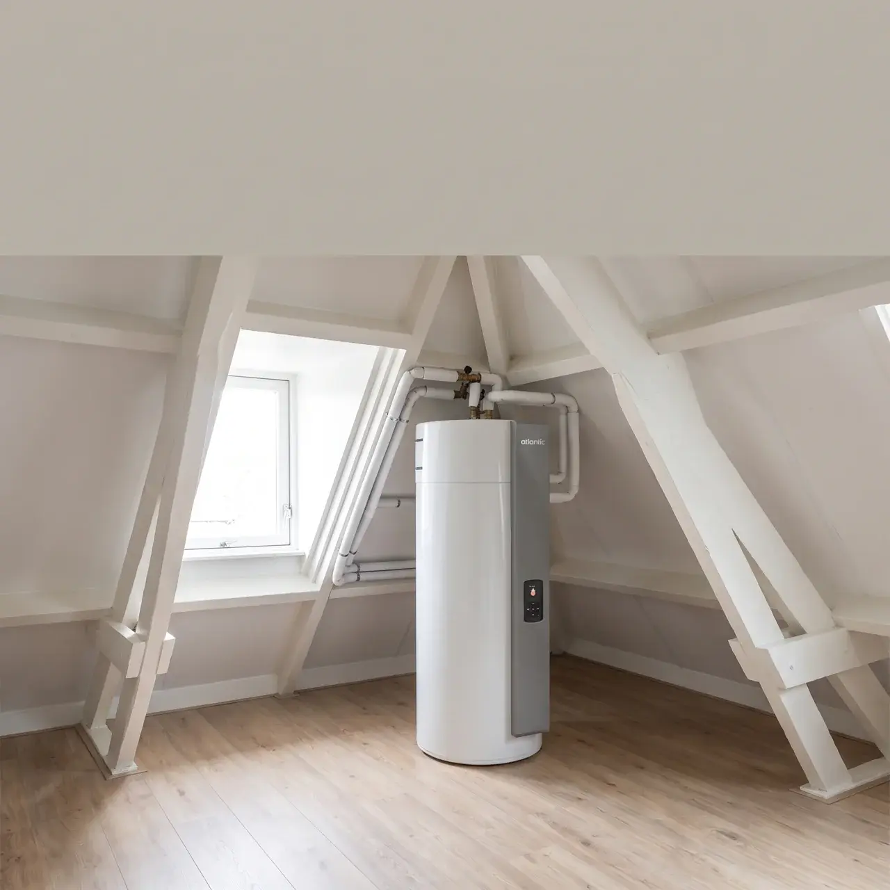 Atlantic Calypso VM 150L Warmtepompboiler in een Nederlandse woonsituatie